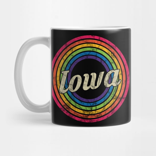 Iowa - Retro Rainbow Faded-Style by MaydenArt